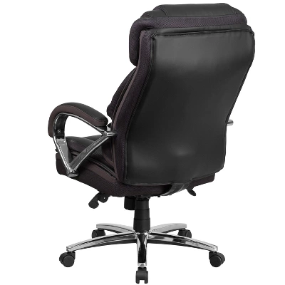Flash Furniture HERCULES Series Big & Tall 500 Lb. Rated Black LeatherSoft Executive Swivel Ergonomic Office Chair With Chrome Base And Arms 1 Flash Furniture HERCULES Series Big & Tall 500 Lb. Rated Black LeatherSoft Executive Swivel Ergonomic Office Chair With Chrome Base And Arms